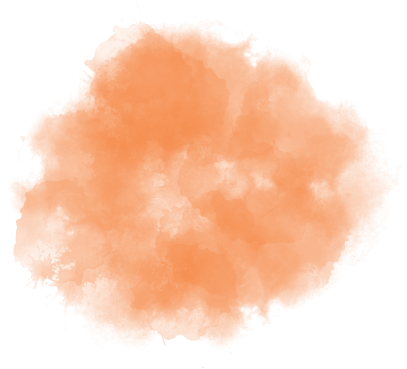Orange Watercolor Cloud