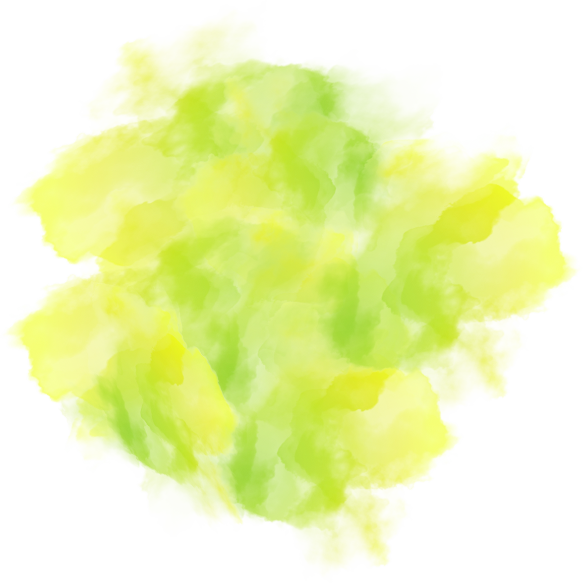 Green and yellow splash watercolor element